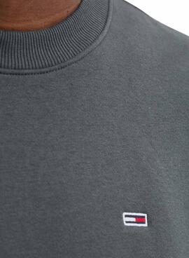 Basic Tommy Jeans grauer Pullover für Männer