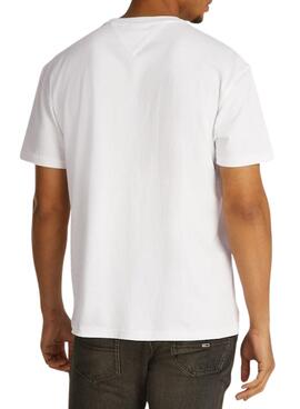 T-Shirt Tommy Jeans Gold Linear in Weiß für Herren