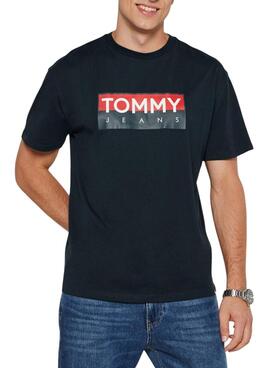 T-shirt Tommy Jeans Entry blau für Männer