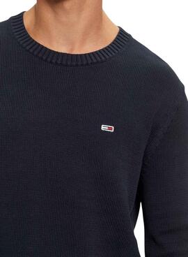 Tommy Jeans Jersey C-Ausschnitt in Blau für Herren