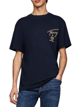 Tommy Jeans City T-Shirt in Marineblau für Herren