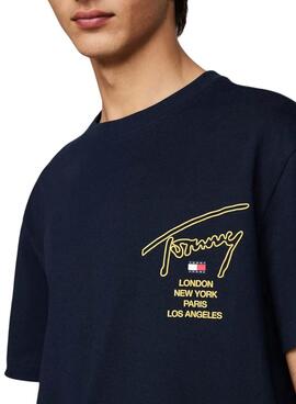 Tommy Jeans City T-Shirt in Marineblau für Herren