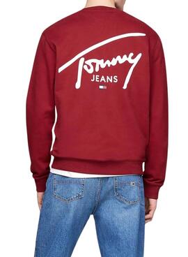 Tommy Jeans Entry roter Pullover für Männer