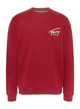 Tommy Jeans Entry roter Pullover für Männer