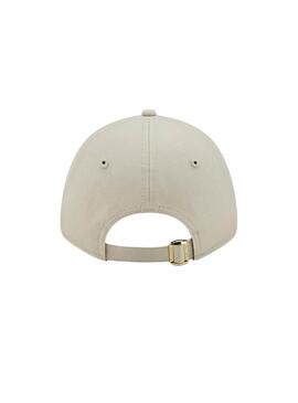 Mütze New Era Metallic Logo Beige und Gold für damen und herren