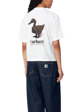 T-Shirt Carhartt Fold Leo weiß für Frauen