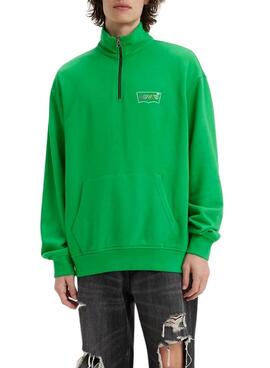 Sweatshirt Levis Relaxed Graphic Zip Grün Herren