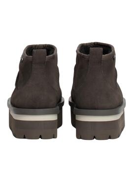 Stiefel Tommy Jeans Suede in Grau für damen