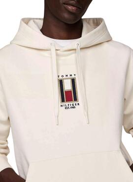 Sweatshirt Tommy Hilfiger Vertical Flag beige für männer