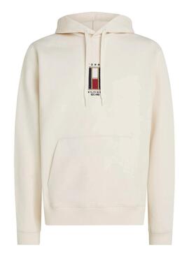 Sweatshirt Tommy Hilfiger Vertical Flag beige für männer