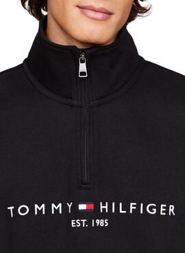 Sweatshirt Tommy Hilfiger Mockneck schwarz für männer