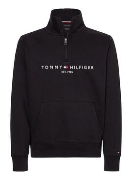 Sweatshirt Tommy Hilfiger Mockneck schwarz für männer