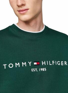 Pullover Tommy Hilfiger Basic in Grün für herren