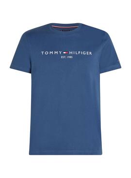 T-Shirt Tommy Hilfiger basic in Blau für herren