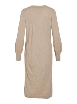 Kleid Vila Vicomfy beige für frauen