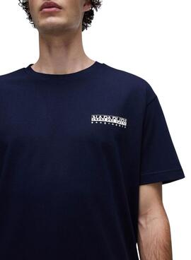 T-shirt Napapijri Linth in Marineblau für herren