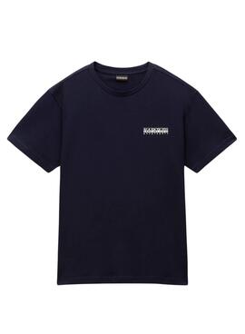 T-shirt Napapijri Linth in Marineblau für herren