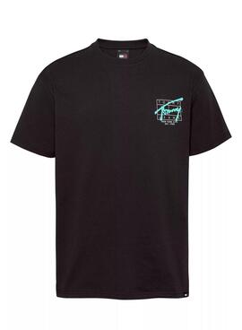 T-Shirt Tommy Jeans Spray in Schwarz für herren