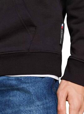 Hoodie Tommy Jeans Spray schwarz für männer