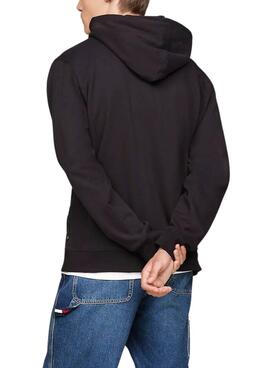 Hoodie Tommy Jeans Spray schwarz für männer