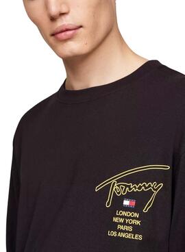 T-Shirt Tommy Jeans Twist Schwarz für männer