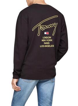 T-Shirt Tommy Jeans Twist Schwarz für männer