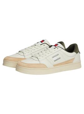 Turnschuhe Tommy Jeans Greenwich grün und weiß für männer