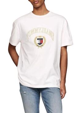 T-Shirt Tommy Hilfiger Gold Crest weiß für herren