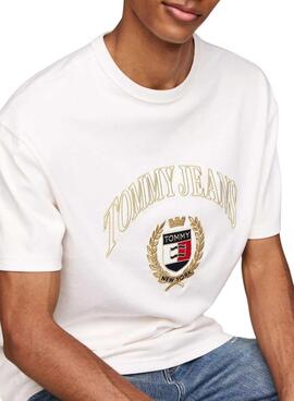 T-Shirt Tommy Hilfiger Gold Crest weiß für herren