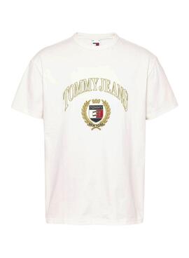 T-Shirt Tommy Hilfiger Gold Crest weiß für herren