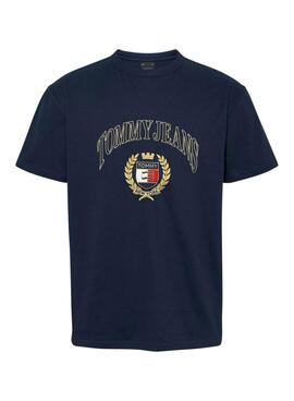 T-Shirt Tommy Hilfiger Gold Crest in Marineblau für männer