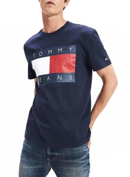 T-Shirt Tommy Jeans Flag Navy Für Herren
