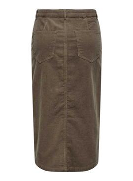 Rock Only Moxie aus Cord khaki für damen