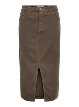 Rock Only Moxie aus Cord khaki für damen