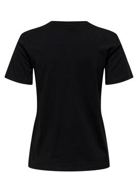 T-Shirt Only Lola Leoparden Lippen schwarz für damen