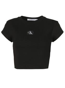 T-shirt Calvin Klein Jeans Slim Schwarz für Frauen