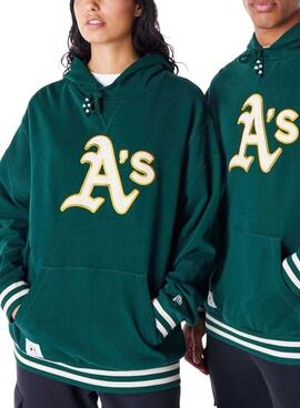 Sweatshirt New Era Oakland Athletics grün für männer und frauen