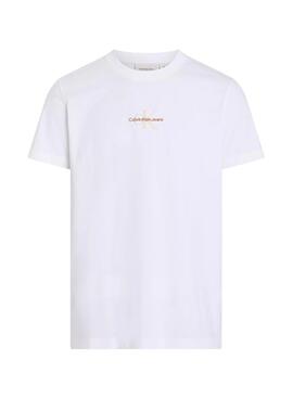 T-shirt Calvin Klein Jeans Monologo weiß für männer