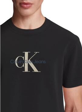 T-shirt Calvin Klein Jeans Monologo schwarz für Herren