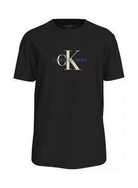 T-shirt Calvin Klein Jeans Monologo schwarz für Herren