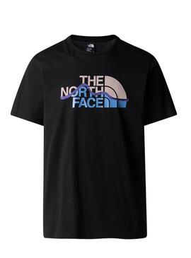 T-Shirt The North Face Mountain Line Schwarz für männer