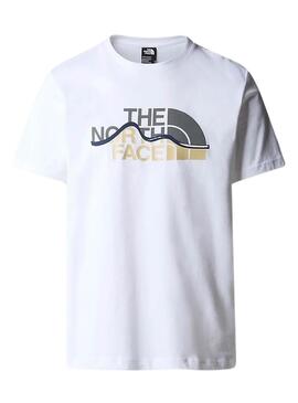 T-Shirt The North Face Mountain Line weiß für männer