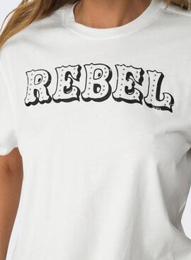 T-Shirt Only Dolla Rebel Weiß für frauen