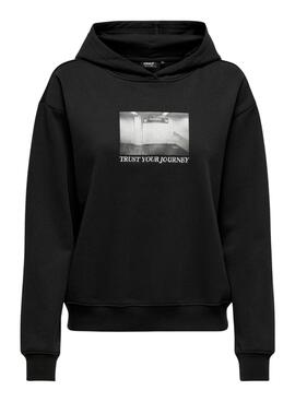 Sweatshirt Only Cassie schwarz für damen