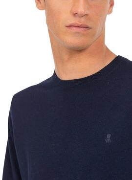 Pullover El Pulpo Basic Kaschmir navy für herren