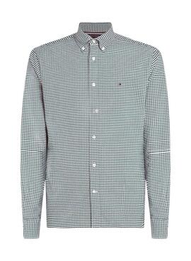 Hemd Tommy Hilfiger Gingham grün und weiß für herren