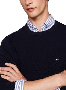 Jersey Tommy Hilfiger Essential in Marineblau für männer