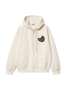 Sweatshirt Carhartt Ducks beige mit Reißverschluss für herren