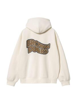 Sweatshirt Carhartt Ducks beige mit Reißverschluss für herren