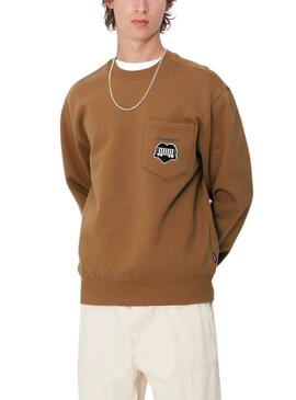 Sweatshirt Carhartt Heart Train braun für herren